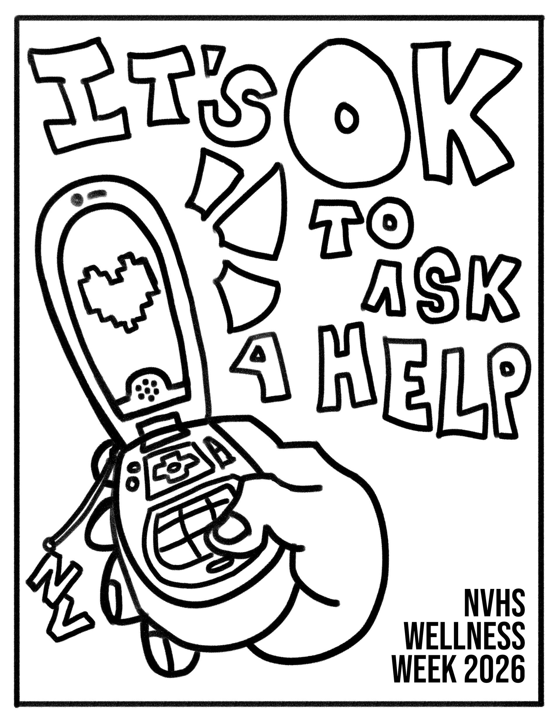 NVHS Wellness Week Coloring Page • 2026